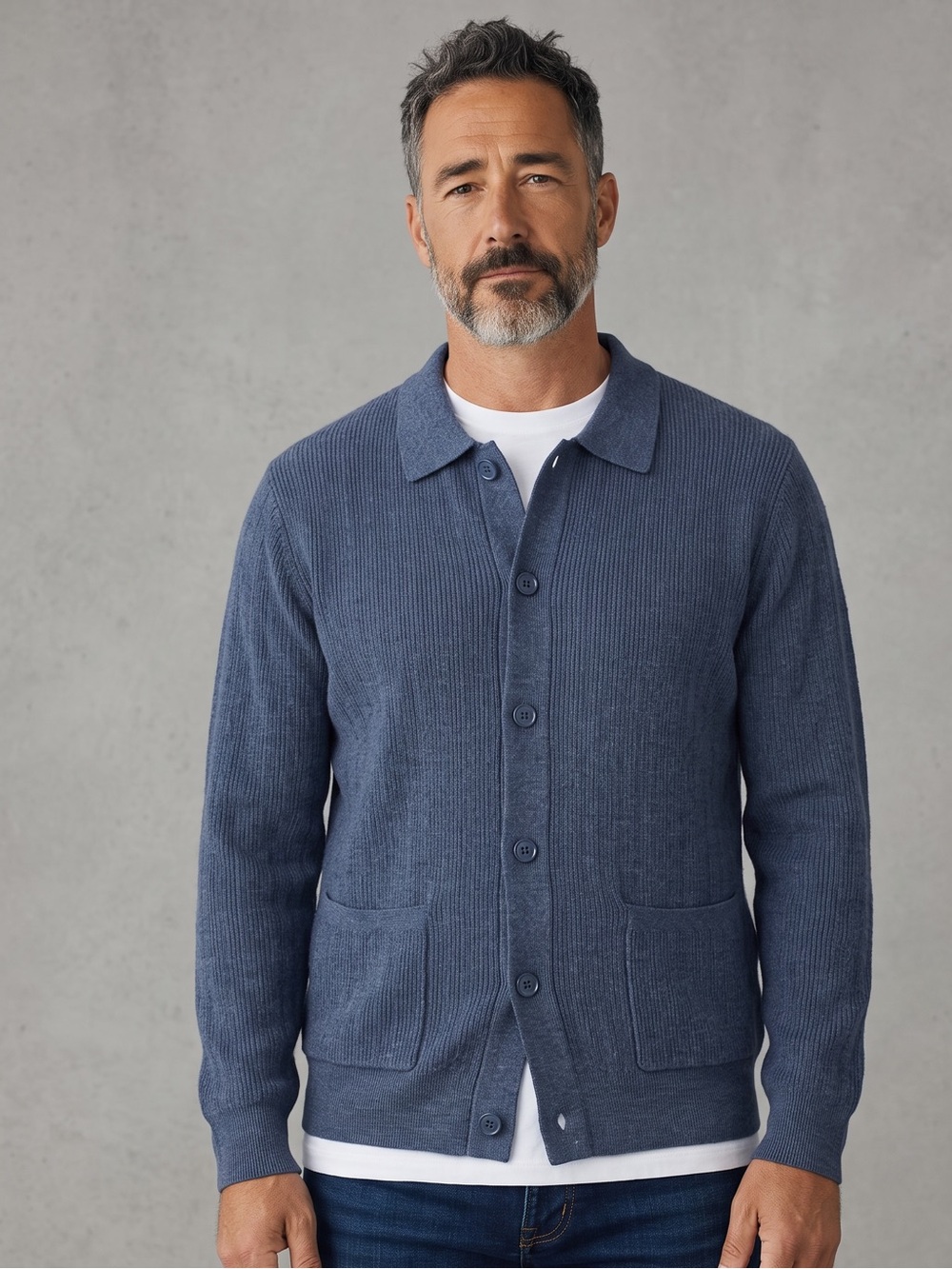Goodfellow & Co. - NWT - Men's Indigo Button-Front Knit Cardigan